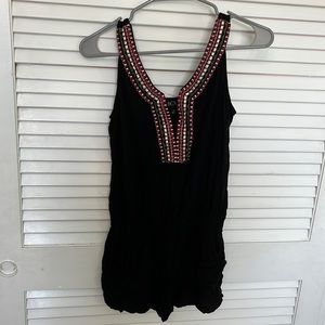 BCX embroidered collar romper